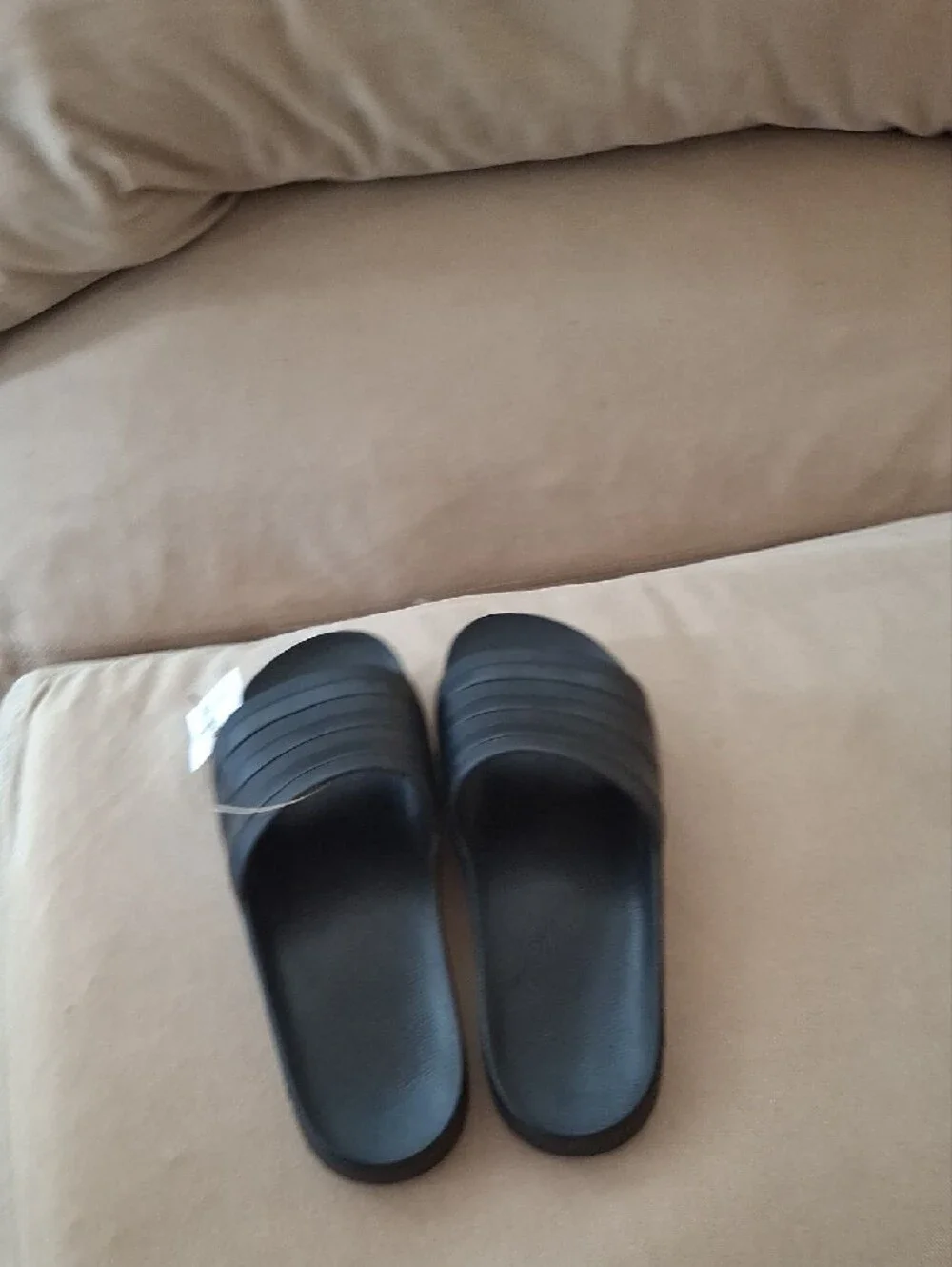 adidas Mens Adilette Aqua Slide in Black and White